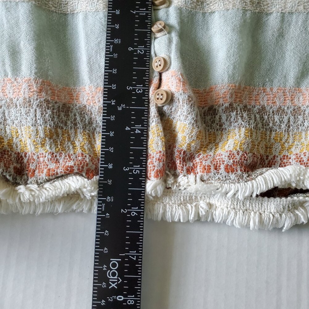 ZARA Cropped Linen Blend Cottage Core Farmhouse Cardigan Medium - Picture 14 of 16